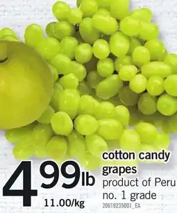 Loblaws Cotton candy grapes offer