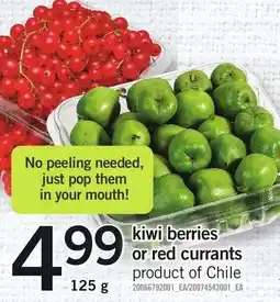 Loblaws Kiwi berries or red currants offer