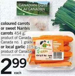 Loblaws Coloured carrots or sweet nantes carrots offer