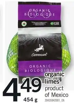 Loblaws Organic limes offer
