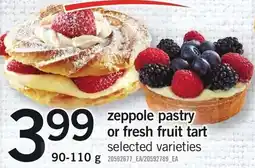 Loblaws Zeppole pastry or fresh fruit tart offer