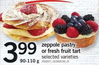 Loblaws Zeppole pastry or fresh fruit tart offer