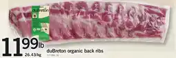 Loblaws Dubreton organic back ribs offer