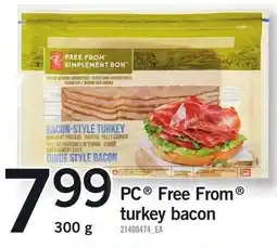 Loblaws PC Free From turkey bacon offer