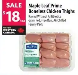 Co-op Maple Leaf Prime Boneless Chicken Thighs offer