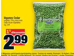 Super C LÉGUMES CEDAR | CEDAR FROZEN VEGETABLES offer