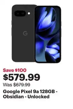 Best Buy Google Pixel 9a 128GB - Obsidian - Unlocked offer