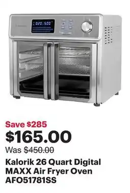 Best Buy Kalorik 26 Quart Digital MAXX Air Fryer Oven AFO51781SS offer