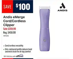 Ren’s Pets Depot Andis eMerge Cord/Cordless Clipper offer