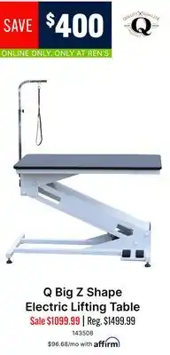 Ren’s Pets Depot Q Big Z Shape Electric Lifting Table offer