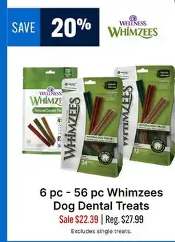 Ren’s Pets Depot 6 pc-56 pc Whimzees Dog Dental Treats offer