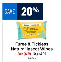 Ren’s Pets Depot Furee & Tickless Natural Insect Wipes offer