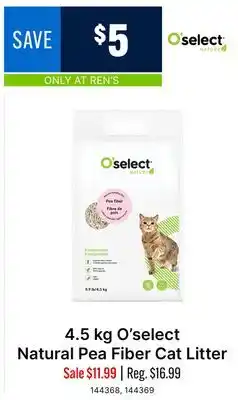 Ren’s Pets Depot 4.5 kg O'select Natural Pea Fiber Cat Litter offer