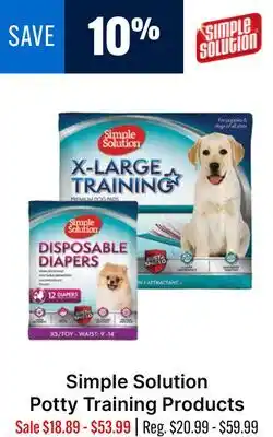 Ren’s Pets Depot Simple Solution Potty Training Products offer