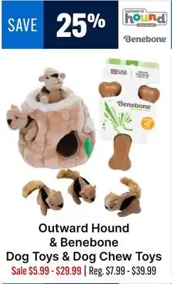 Ren’s Pets Depot Outward Hound & Benebone Dog Toys & Dog Chew Toys offer