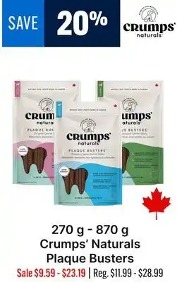 Ren’s Pets Depot Crumps' Naturals Plaque Busters offer