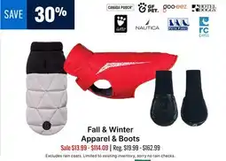 Ren’s Pets Depot Fall & Winter Apparel & Boots offer