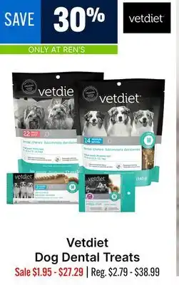 Ren’s Pets Depot Vetdiet Dog Dental Treats offer