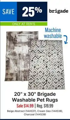 Ren’s Pets Depot 20 x 30 Brigade Washable Pet Rug offer