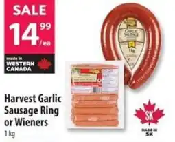 Co-op Harvest Garlic Sausage Ring or Wieners offer