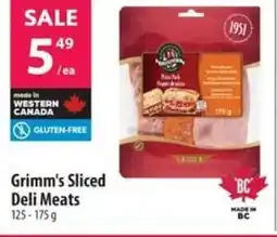 Co-op Grimm's Sliced Deli Meats offer