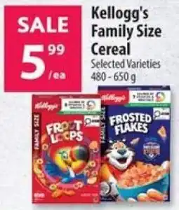 Co-op Kellogg's Family Size Cereal offer