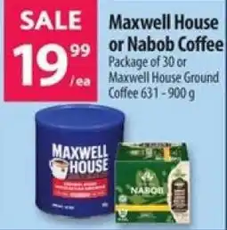 Co-op Maxwell House or Nabob Coffee offer