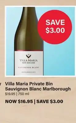 LCBO Villa Maria Private Bin Sauvignon Blanc Marlborough offer