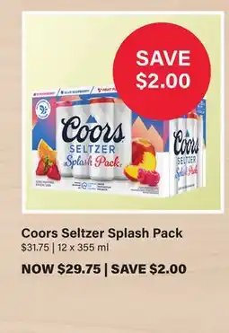 LCBO Coors Seltzer Splash Pack offer