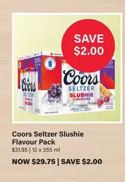 LCBO Coors Seltzer Slushie Flavour Pack offer