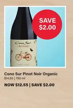 LCBO Cono Sur Pinot Noir Organic offer