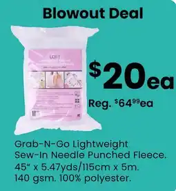 Fabricland Soft Loft Batting package & by the metre offer