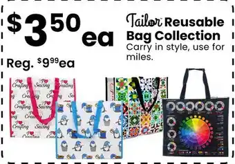 Fabricland Tailor Reusable Bag Collection offer