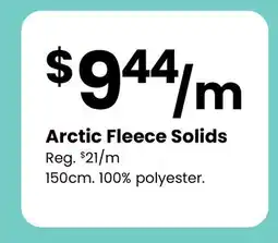 Fabricland Arctic Fleece Solids offer