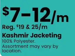 Fabricland Kashmir Jacketing offer