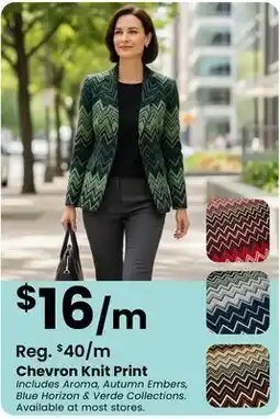 Fabricland Chevron Knit Print offer