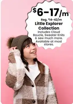 Fabricland Little Explorer Collection offer