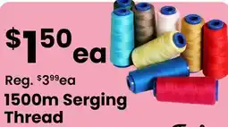 Fabricland 1500m Serging Thread offer