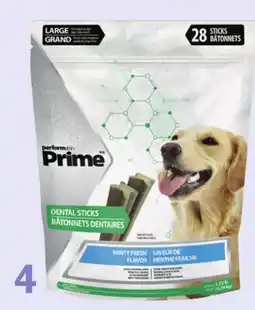 Petvalu Performatrin Prime Dental Sticks Minty Fresh Flavour Large Dog Treats offer