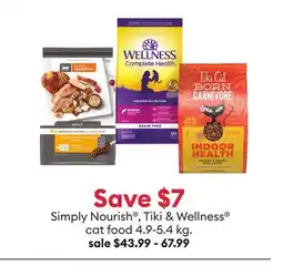 Petsmart Save $7 Simply Nourish , Tiki & Wellness cat food offer