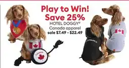 Petsmart Save 25% HOTEL DOGGY Canada apparel offer
