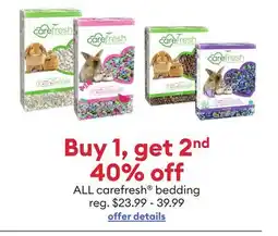 Petsmart Buy 1, get 2nd 40% off ALL carefresh bedding offer