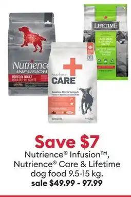 Petsmart Save $7 Nutrience Infusion , Nutrience Care & Lifetime dog food offer