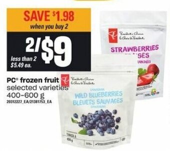 Zehrs Markets PC frozen fruit offer