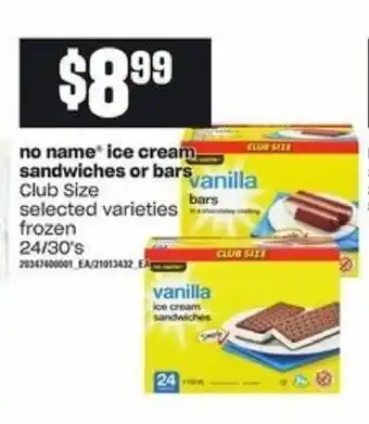 Zehrs Markets Ice cream sandwiches or bars offer