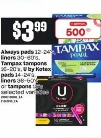 Zehrs Markets Always pads liners offer