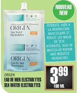 Marches Tau ORIGEN SEA WATER ELECTROLYTES offer