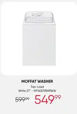 Meubles RD MOFFAT Washer Top-Load White 27 - MTW201BMRWW offer