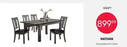 Meubles RD Nathan - Dining Table with 4 Chairs offer