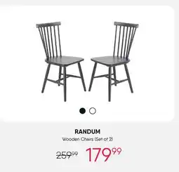 Meubles RD Randum - Wooden Chairs (Set of 2) offer